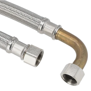 Verbindungsschlauch Trinkwasser 3/4" &Uuml;WM x 3/4" &Uuml;WM 90&deg; Bogen