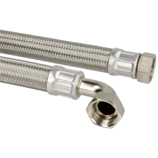 Connecting hose drinking water 1" UN x 1" UN 90&deg; bend