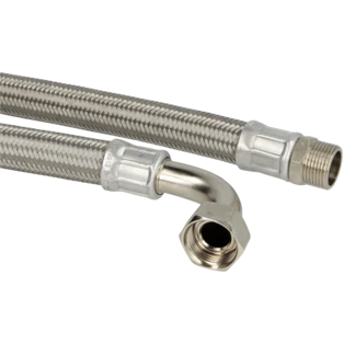 Verbindingsslang drinkwater 3/4" US x 3/4" WM 90&deg; bocht