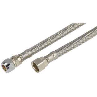 Stainless steel hose &Oslash; 10 mm compression fitting x 3/8" union nut