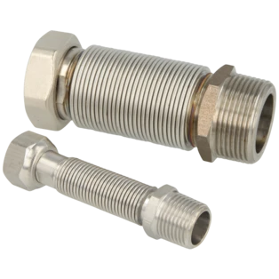 Corrugated stainless steel pipe extendable from 260 - 520 mm 