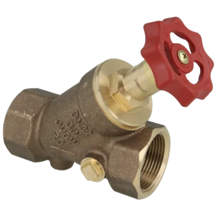 Gunmetal free-flow stop valve DN32 female thread 1 1/4"