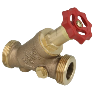 Rotguss Freistromventil DN25 Au&szlig;engewinde 1 1/4"