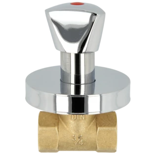 In-wall valve blue/red with three-cornered handle 3/4" IT | 3/4" IT