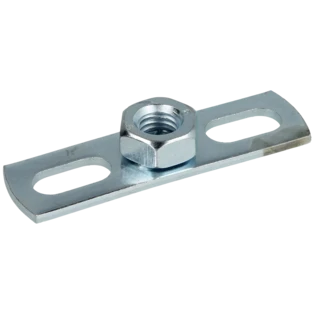 Plaque de base galvanis&eacute;e M10 80 x 30 x 3 mm