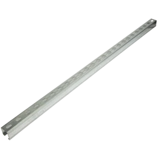 Mounting rail 2,000 mm long with profile 27/18
