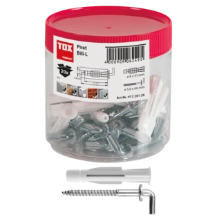 Cheville avec crochet Pirat Bill-L 8 x 51 mm