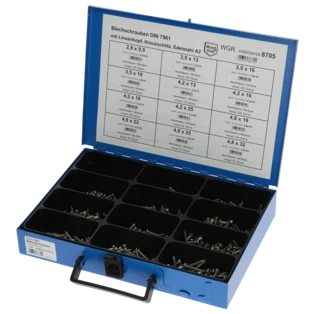 Sortimentskasten Edelstahl Blechschrauben