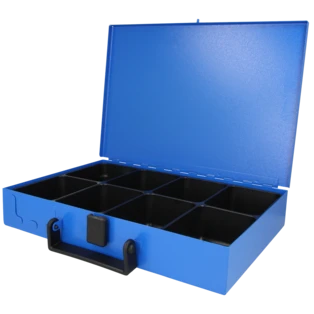 Blechkasten mit Inlett 8 F&auml;cher unbest&uuml;ckt