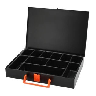 Blechkasten mit Inlett 11 F&auml;cher unbest&uuml;ckt