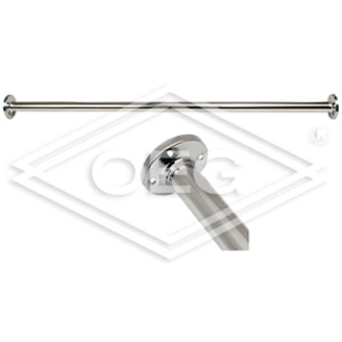 Shower curtain rail adjustable length 900 mm long
