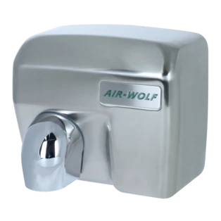 Warmluft-H&auml;ndetrockner mit Sensor Edelstahl geb&uuml;rstet