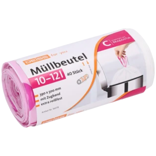 Drawstring bin liners, 10 - 12 litres