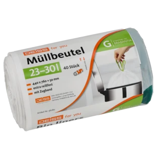 Drawstring bin liners, 23 - 30 litres