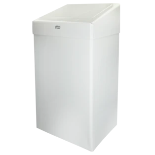 Abfallbeh&auml;lter B1 aus Metall wei&szlig; 50 Liter 