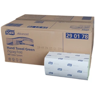 Tork Advanced piega ZZ 2 strati salviette H3 verde 25x23 cm