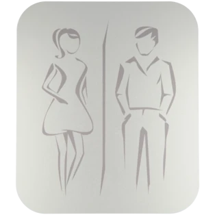 Picogramme TOILETTES en alu anodis&eacute;