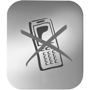Pictogram NO MOBILE PHONE anodised aluminum
