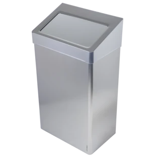 Stainless steel hygiene waste bin 60 l coated with cover