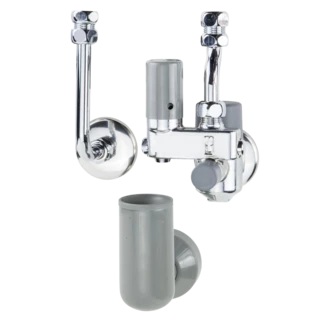 Safety valve combination for wall-mounted tanks