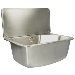 RVS spoelbak met planchetgedeelte