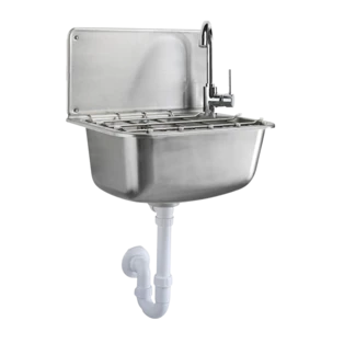 RVS-spoelbakset met mengkraan