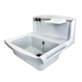 Funktionsbecken multiset granit mit &Uuml;berlauf und Seifenschale