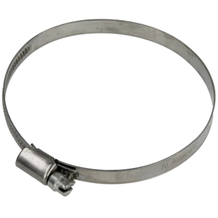 Collier de serrage 9 mm inox plage de serrage 70 - 90 mm
