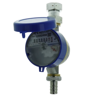 Cold water tap meter 3/4" male 110 mm