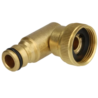 Attacco rubinetto a gomito 3/4" FF con giunto a innesto in ottone