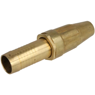 Brass spray nozzle with hosetail 1" heavy-duty design