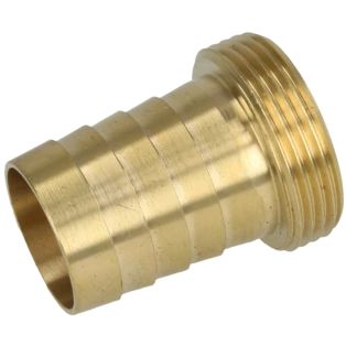Messing Schlauchverschraubung flachdichtend 1 1/4" AG x 1 1/4" T&uuml;lle