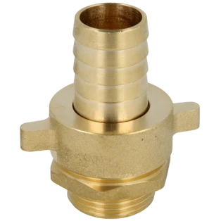 Raccord tube vertical en laiton &agrave; filetage m&acirc;le 1'' et embout &agrave; olive 1''