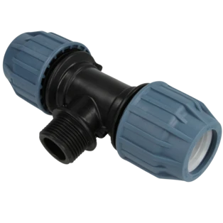PE compression fitting tee 50 mm | 1 1/2" ET | 50 mm