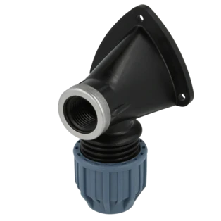 PE-90&deg;-muurplaat 25 mm | 3/4" IS