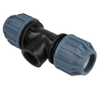 PE compression fitting tee 40 mm | 1" IT | 40 mm