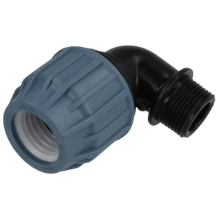 PE-Klemm-90&deg;-Winkelst&uuml;ck 32 mm | 3/4" AG