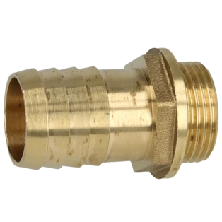 Brass nozzle 3/4" male thread for connection of 1" hoses