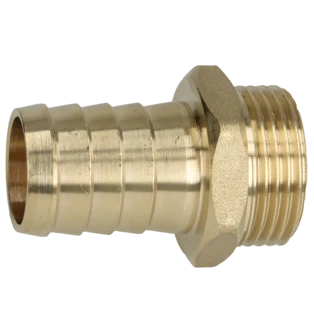 Messingt&uuml;lle mit 1" Au&szlig;engewinde zum Anschluss von 1" Schl&auml;uchen